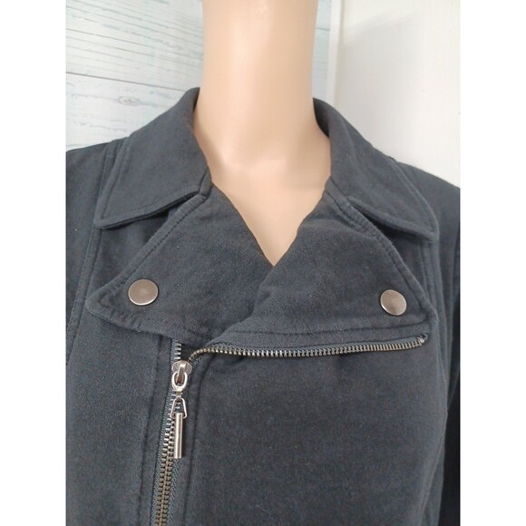 Womens New York And Company Black Motorcycle Jacket Sz M - Picture 3 of 8